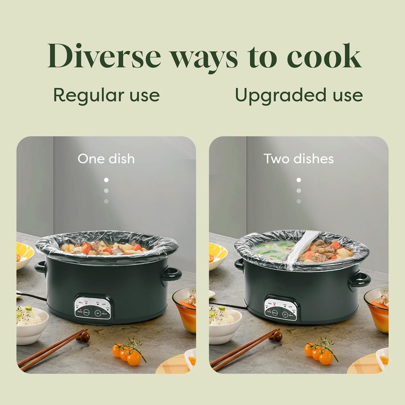 Oasier Slow Cooker Liners, Disposable Oval Large Size 13" x