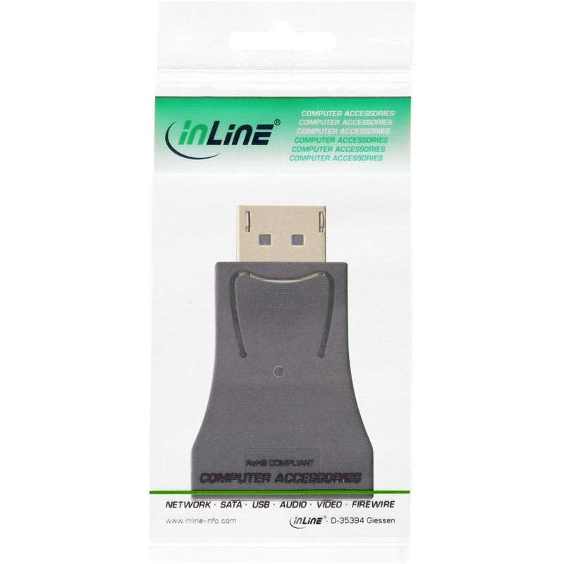 InLine® DisplayPort Converter, DisplayPort Male to VGA Female, FullHD/60Hz, Black/Gold