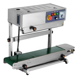 Happybuy Continuous Band Sealer FR-770, Vertical Automatic Continuous Sealing Machine with Digital Temperature Control, Vertical Band Sealer for Bag Film