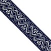 Designers Shop JL 484 Jacquard Metallic Silver Gray Waves Navy