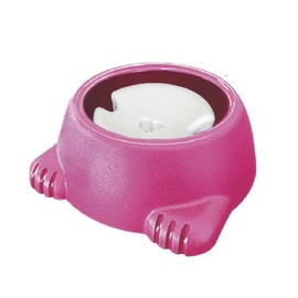 Spill-Proof Dog Water Bowl – Floating Plate No-Drip Water Bowl for Long-Haired Pets – Travel-Friendly, Easy to Clean, Mess-Free Drinking (Pink, Glamour 33.8oz)