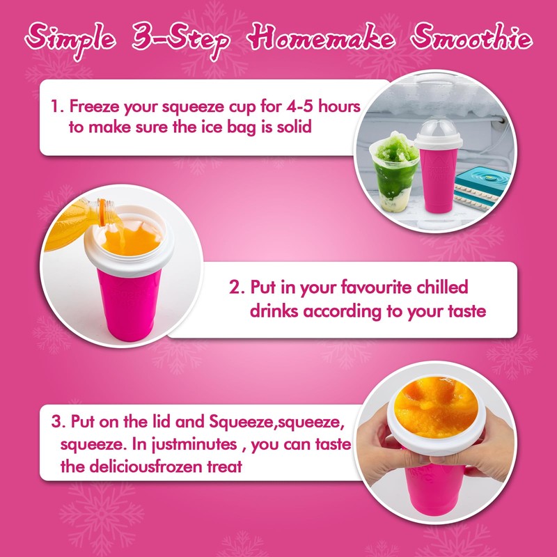 Slushie Maker Cup - DIY Magic Slushy Maker Squeeze Cup,