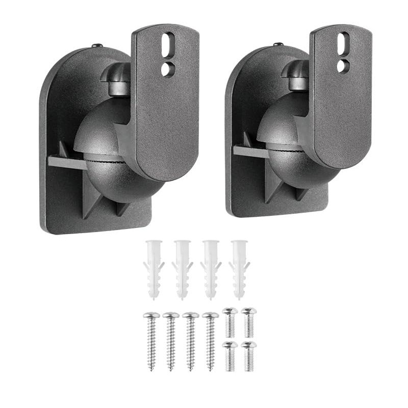 Beetronic 2 x Universal Speaker Wall Mounting Swivel Tilt Satellite