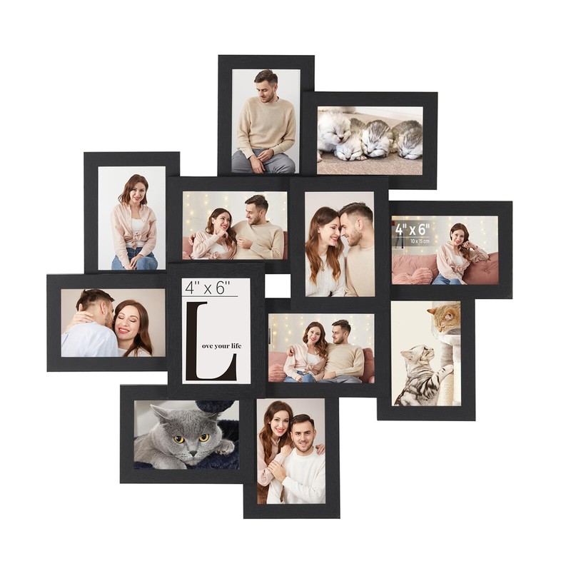 SONGMICS 4x6 Collage Picture Frames, 12-Pack Picture Frames Collage for