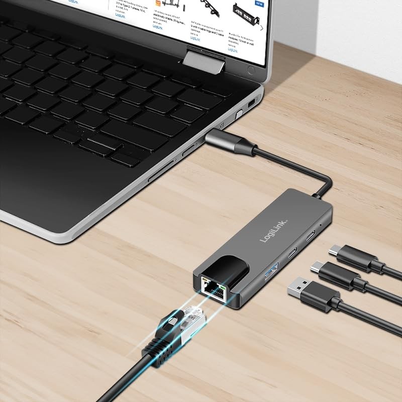 Logilink USB-C Hub UA0432 3Port 2.5G Gigabit Ethernet Adapter