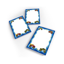 Junapack 12 Mini Notepads Monster Truck Monster Truck Party Bags for Children's Birthday Party Favours for Boys / A7 Format