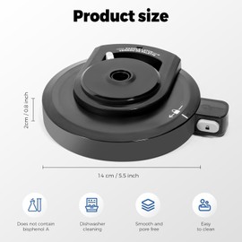 Outer Shell Lid Ice Maker, Leak-proof Replacement Lid for Ninja Ice Maker, BPA-Free & Dishwasher Safe, Ice Maker Accessories Compatible with NC299AMZ/NC301/NC300/NC201/NC101 Series (No Paddle)