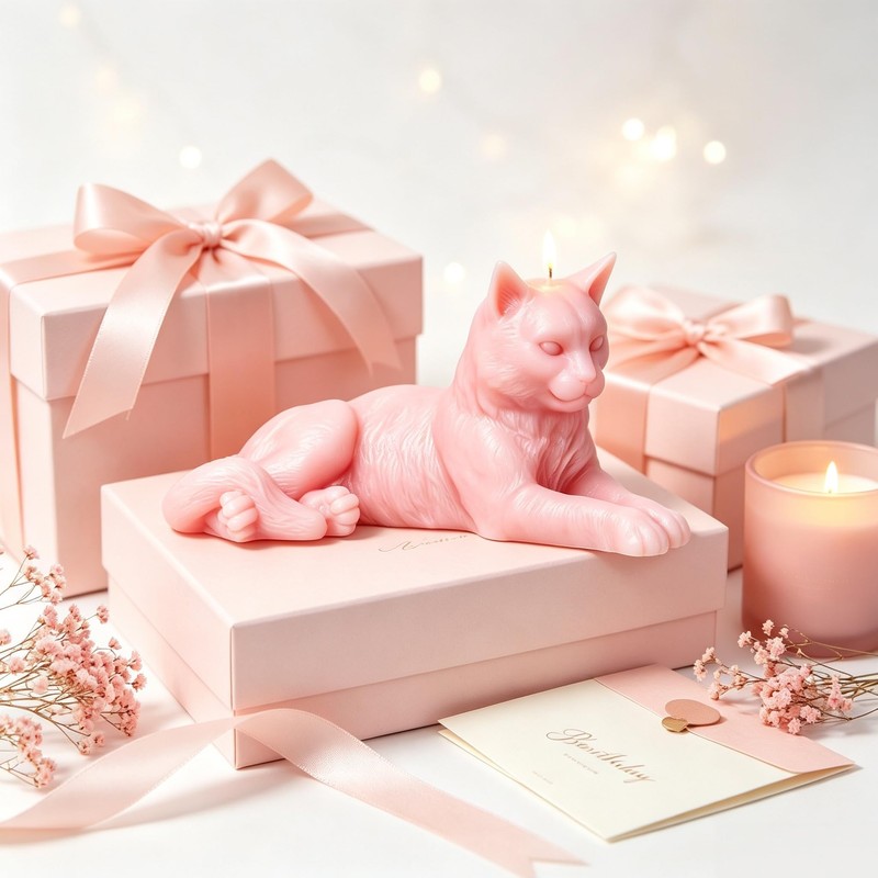 Realistic Lie Prone Cat Silicone Mold,3D Resting Kitten Figurine Mold