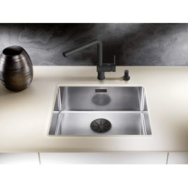 BLANCO Drain and Overflow Set for Single Basins | Matte Black