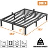 FUIOBYVV Queen Bed Frame,12 Inch Metal Platform with Steel Slats