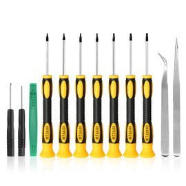 Newseego Torx Screwdriver Set T3 T4 T5 T6 T7 T8 T10 Screwdriver Set with Star Driver for Phone Mac Computer Repair Tool Tweezers with Spatula (12pcs)