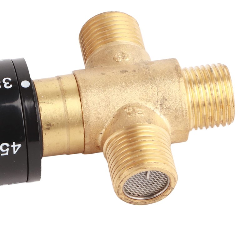 G1/2 Thermostatic Mixing Valve, Brass Water Temperature Pipe Basin Thermostat
