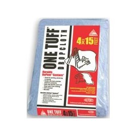 Trimaco 90099 One Tuff Dupont Sontara Professional Grade Drop, 0.011 in T, 4 W X 15 Ft L, Blue, Cloth, 4'x15 feet, 60 Sq