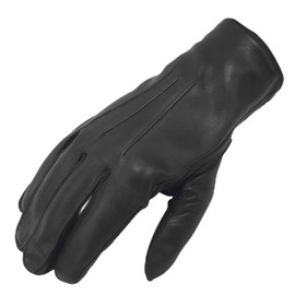 COLOURLINX Mens Leather Driving Gloves Unlined Retro Vintage Classic Stylish Genuine Real Leather Warm Thermal Winter Black Chauffeur Gloves (Black, M)