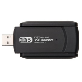 Tarjeta de Red InaláMbrica de Doble Banda de 1300M Bluetooth 4.2 + WiFi Tarjeta de Red PequeñA InaláMbrica 5G USB 2 en 1 Sin Controlador