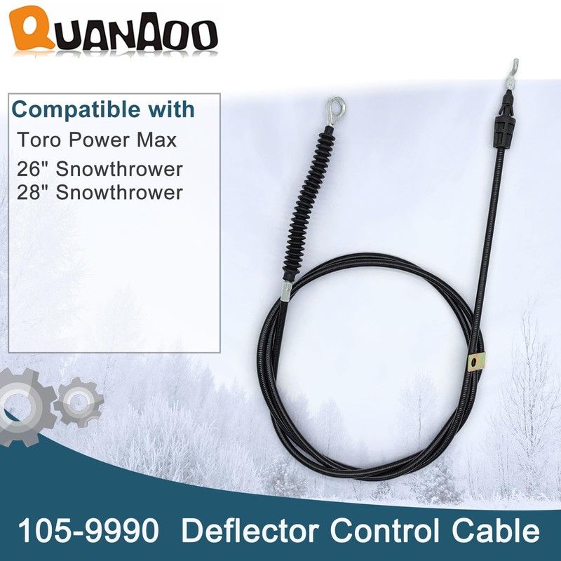 Quanaoo Deflector Control Cable 105-9990 for Toro Snowthrower fits Toro