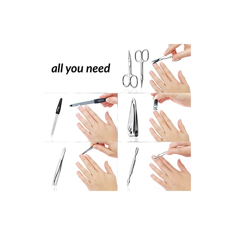 Manicure set made in Germany - 7 piece stainless steel