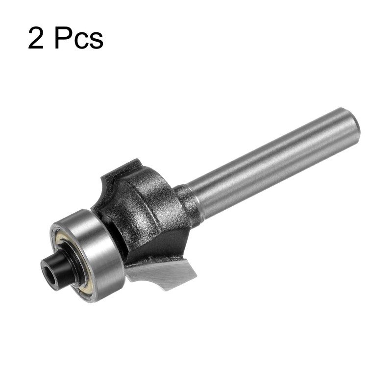sourcing map 2pcs Roundover Router Bit 15/64" Shank 1/8" Radius