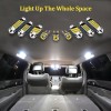 BMTxms 8x White LED Bulbs Interior Lights Package Kit For