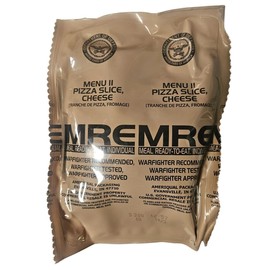 Genuine USGI MRE [Meal, Ready to Eat] Inspection Date 01/2026 or Newer [New Packaging] - You Choose Menu Ration with Entree, Snacks, Dessert, Drink Mix, Utensils, Condiments and FRH. (Cheese Pizza)