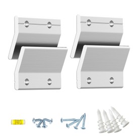 Mirror Clips for Wall Mounting Hardware, French Cleats Picture Hanger,Mirror Mount Brackets, Wall Hanging Hooks for Pictures,Canvas, Frames - Z Bar Hanger Suppots up to 30 lbs - 2 Inch 2 Pairs