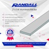 96"L x 2"W x 1/4"T Clear Anodized Aluminum Bar (3