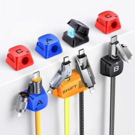 7 Pack Magnetic Cable Clips Cord Holder, SHEZI Desk Cables Management, Adhesive Wire Holder Keeper, Cord Organizer for Home Office Desktop Nightstand Car Wall Bedroom Kitchen [Cable-Friendly]