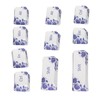 10PCS Key Caps Dye Sublimation Processblue and White Porcelain Style
