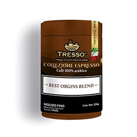 Tresso, Collezione Espresso: Inspirazione Italiana Best Origins Blend Molido, 250 gramos