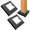 Deck Post Skirt Trim 3X3IN Black, 2 Pack Aluminum Porch