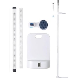 수동신장계 키측정기 신체검사 가정용 병원 보건실 측정 Manual Stadiometer for Height Measurement Body Examination Home Hospital Clinic Use [White]