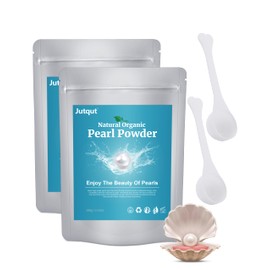 Jutqut 2PCS Freshwater Pearl Powder Organic, 100% Natural Pearl Powder, DIY Skincare —DIY Antioxidant, Deep Cleansing, Pore-Shrinking, Anti-Aging Mask