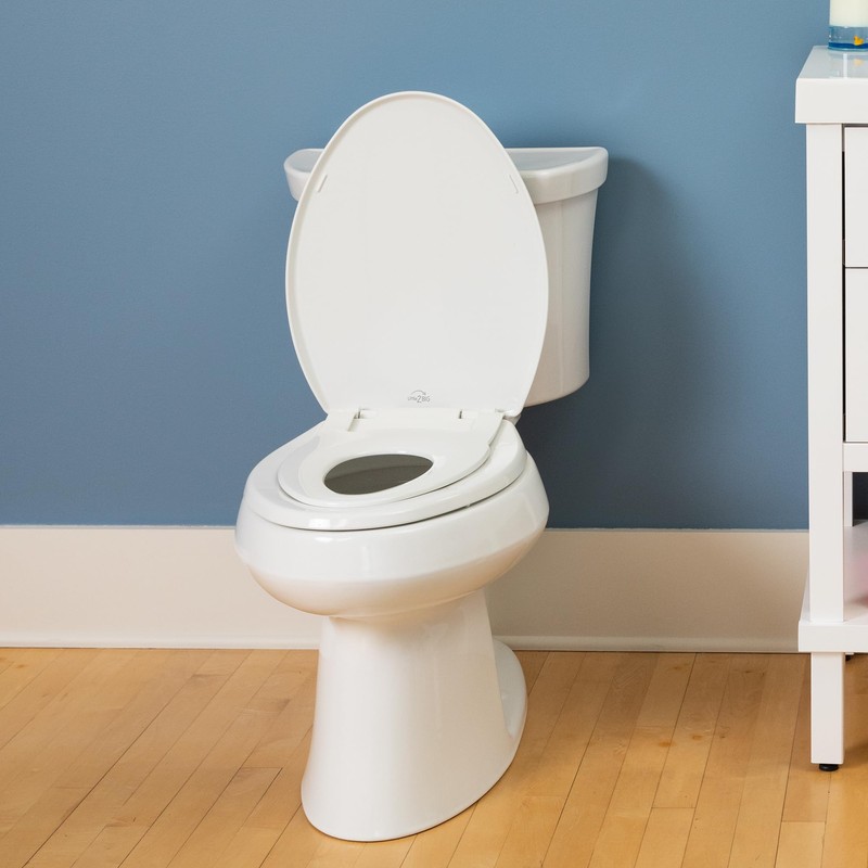 Little2Big Toilet Seat with Built-In Toddler Potty Training Seat, Slow