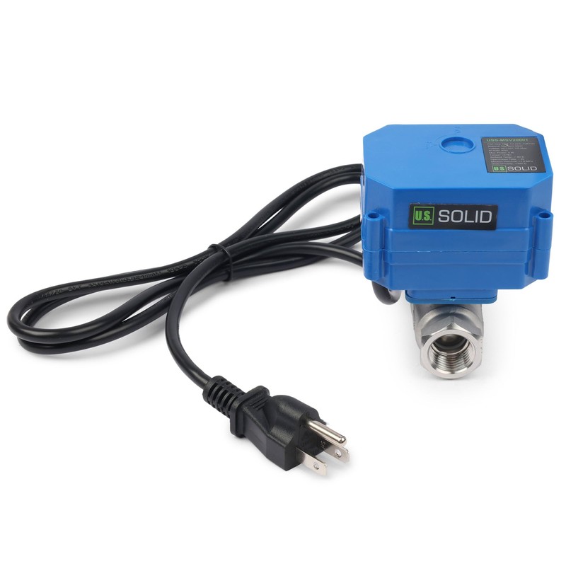 U.S. Solid 1/2" Motorized Ball Valve with US Plug 110VAC