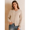 Arach&Cloz 2025 Womens Cropped Cardigan Fall Fashion Soft Long Sleeve
