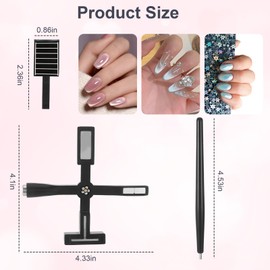 11Pcs Cat Eye Magnet for Nails,Nail Magnet for 3D Cat Eye,Gel Nail Polish Magnet Tools,5 in 1 Nail Magnets for Nail Art,9Pcs Stripe Magnets Plates and Pen for Nail Art DIY