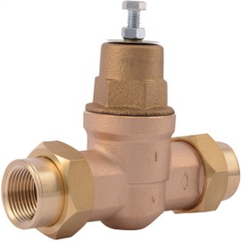 Cash Acme EB45 Pressure Regulating Valve, Double Union, 1 Inch NPT Female, Brass Top, 45 PSI, 23156-0045