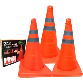 Sucasa Collapsible Portable Safety Cones 18" Pop-Up Safety Cones Versatile Traffic and Emergency Solutions (1)
