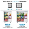 iSPECLE Deep Freezer Organizer Bins - 3 Pack Large Freezer