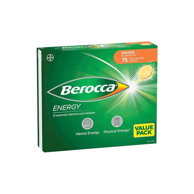 Berocca Energy Multivitamin with B Vitamins: B3, B6, B12, Vitamin