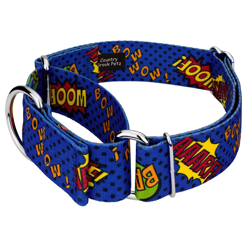 Country Brook Petz - Blue Super Dog Martingale Collar -