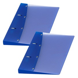 VELOFLEX A115145 Diamond Ring Binder DIN A5 Pack of 2 Blue Filling Height 20 mm Ring Binder with 2 Ring Mechanism
