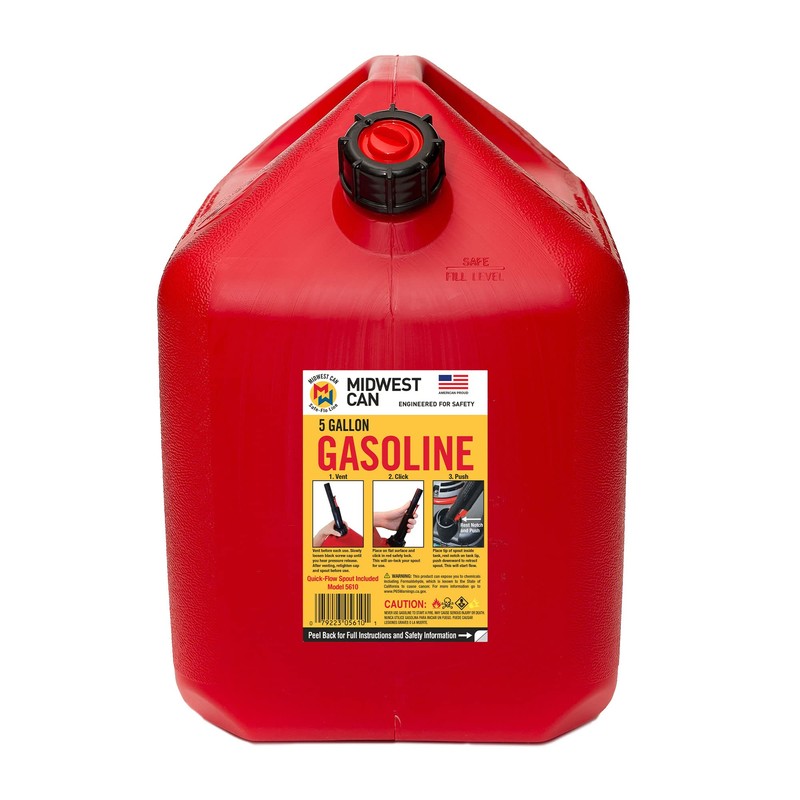 Midwest Can Company 5610 5 Gallon Gas Can Fuel Container