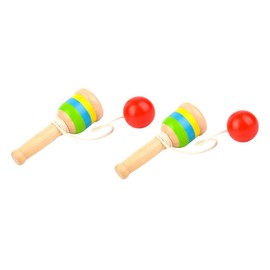 Toyvian 2pcs Children's Skills Cup Kidcraft Playset Kids Playset Cups for Kids Indoor Playset Cup and Balls Game for Children Toddler Wood Birthday Present Toy