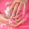 110PCS Silver Nail Charms,Y2K Nail Art Rhinestone Charms 3D Heart