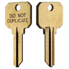 LOT OF 10 uncut Schlage SC8 DND Brass "Do Not Duplicate" Key blanks 10 KEYS