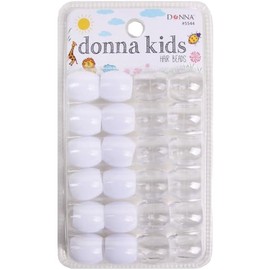 DONNA Jumbo Plastic Hair Beads, DIY Hair Braiding Plastic Beads for Braid Hair 1pc Quick Beaders for Kids Hair Braids Small Pack Size, 1PC White/Clear Color