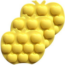 Zarbulon 3Pcs Little Apple Silicone Molds Autumn Fall Apple Silicone Mold for Chocolate Candy Gummy Jello Cupcake Decoration Wax Crayon Melts Soap Embeds Supplies