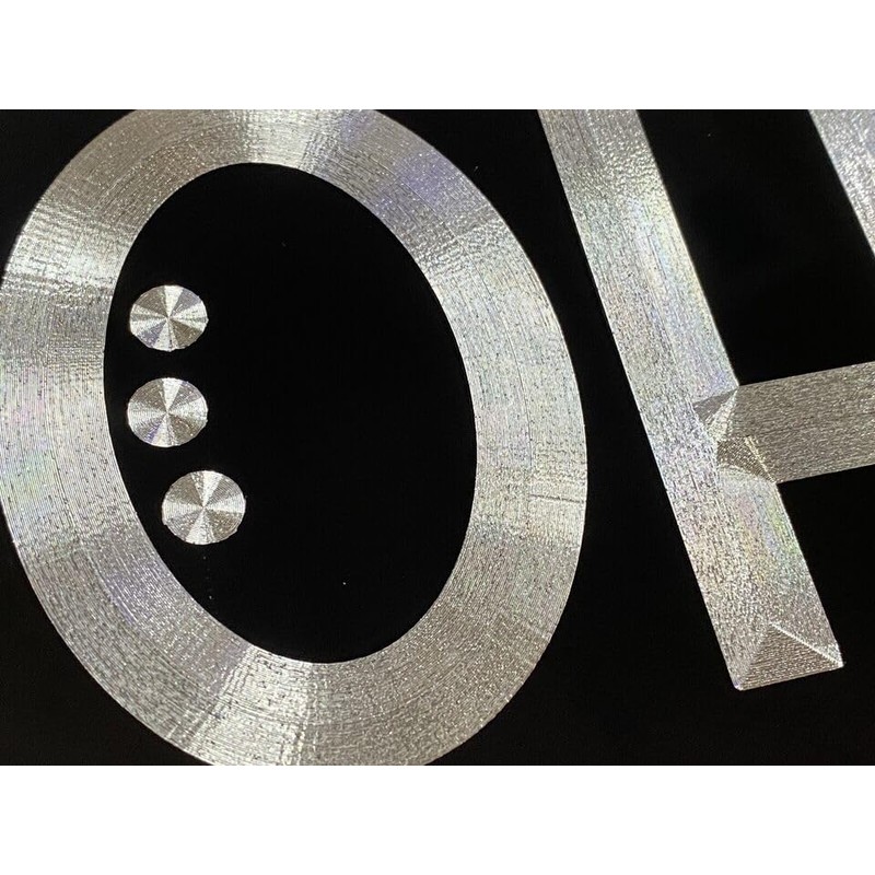 Diamond Etched State of Ohio OH Car Tag Black Metal