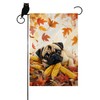 Pug-Dog Garden Flag 12x18 Hello Fall Vertical Double Sided Autumn